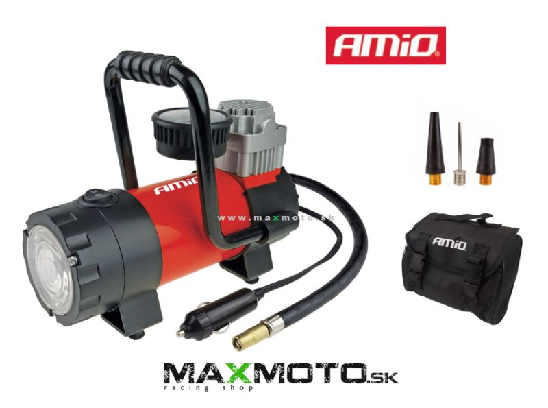 Vzduchový kompresor do auta AMIO ACOMP-06, 12V HQ LED