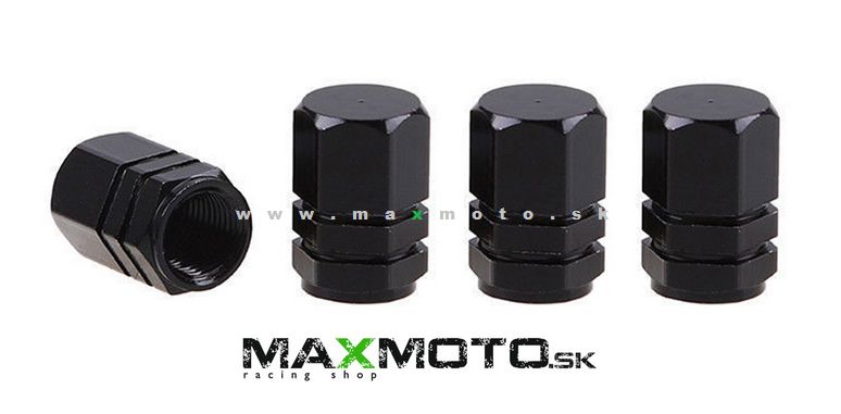 Čiapočky na ventily 4ks, čierne