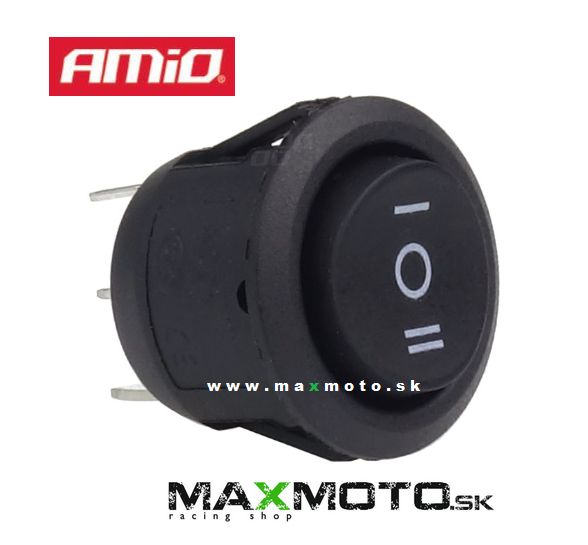 Univerzálny vypínač AMIO, čierny oválny