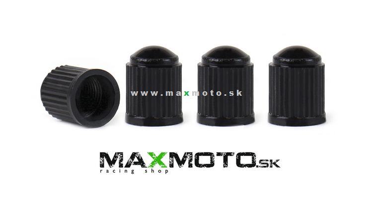 Čiapočky na ventily 4ks, čierne, plastové