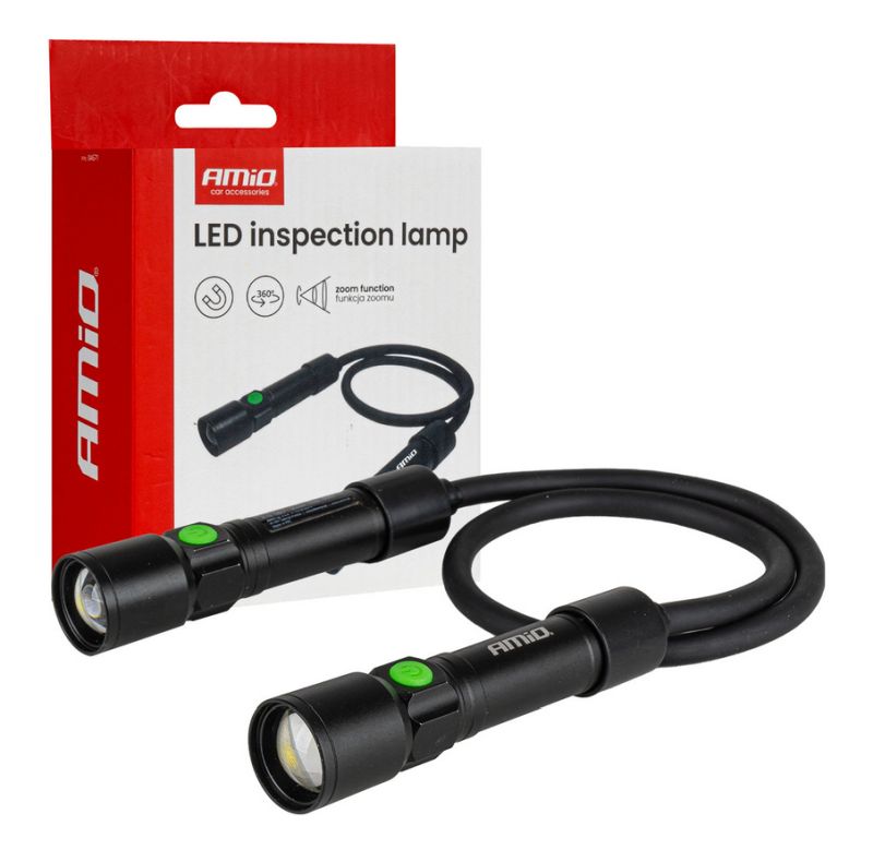 LED kontrolná baterka AMIO 2xP50 1000mAh, 04671