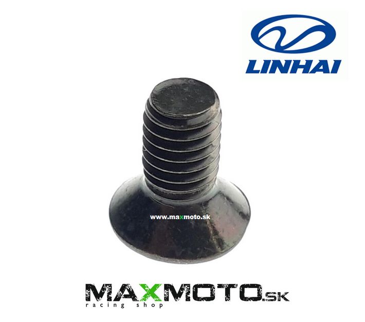 Skrutka uloženia spodného čapu LINHAI 260/ 300/ 400/ 500/ M550/ M565/ M750, M6x12