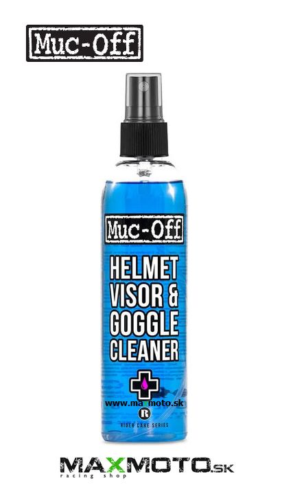 Sprej na čistenie prilby a okuliarov MUC-OFF HELMET VISOR & GOGGLE CLEANER, 250 ml
