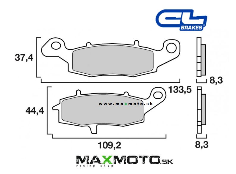 Brzdové obloženie KAWASAKI VN 1600/ 1700, SUZUKI DL 1000, Intruder 800, 2384S4