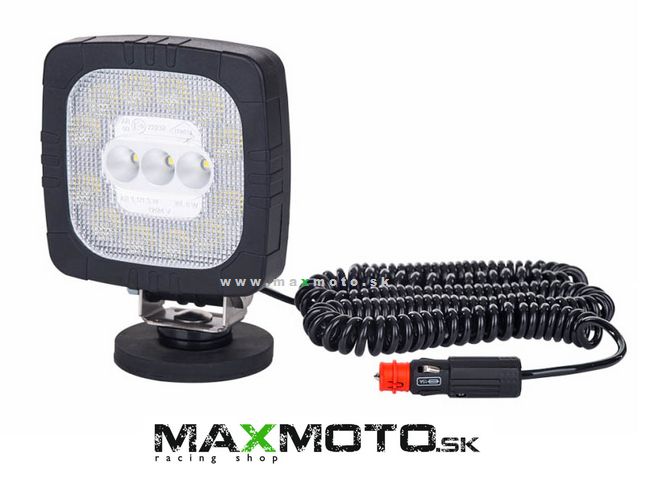 LED pracovné svetlo HOR 111, 15LED, 12-24V, 650Lm, zástrčka do zapaľovača