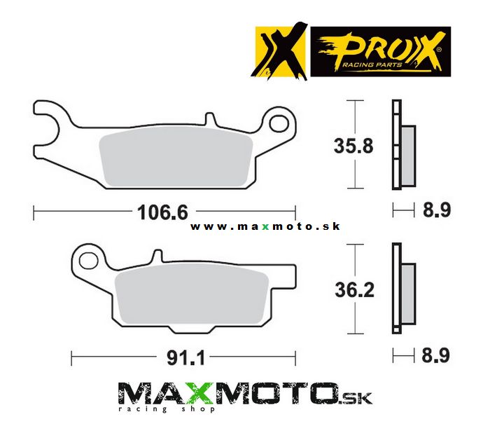 Brzdové platničky YAMAHA Grizzly YFM 700, zadné pravé
