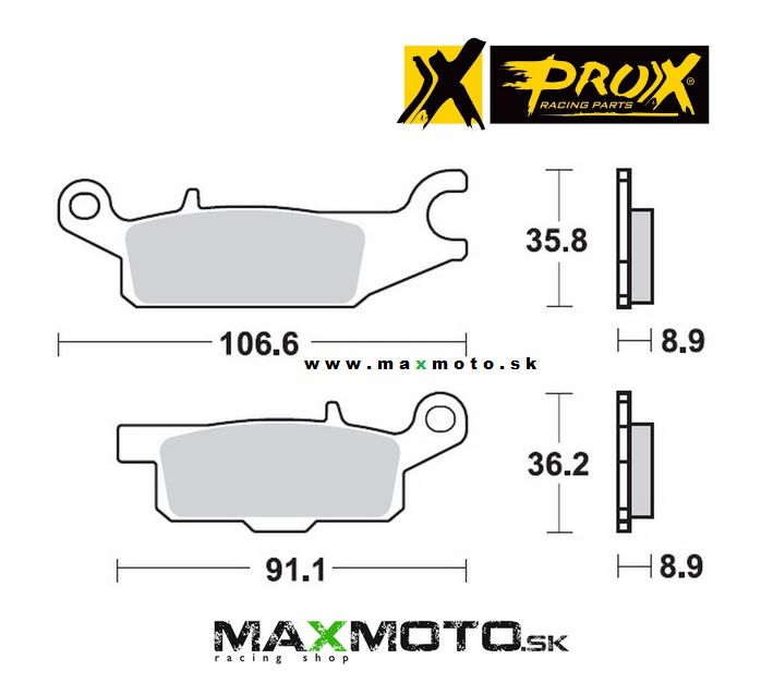 Brzdové platničky YAMAHA Grizzly YFM 550, 700, zadné ľavé