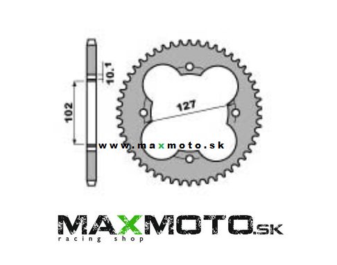 Ozubenie zadné, rozeta POLARIS Predator 500, Outlaw 400/ 525, 448037, 1480.37