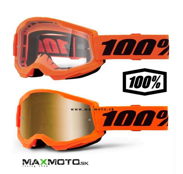 Okuliare 100% STRATA 2 Neon Orange