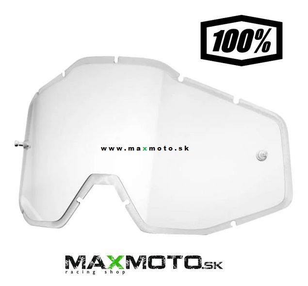 Náhradné plexi 100% RACECRAFT/ ACCURI/ STRATA, anti-fog, číre