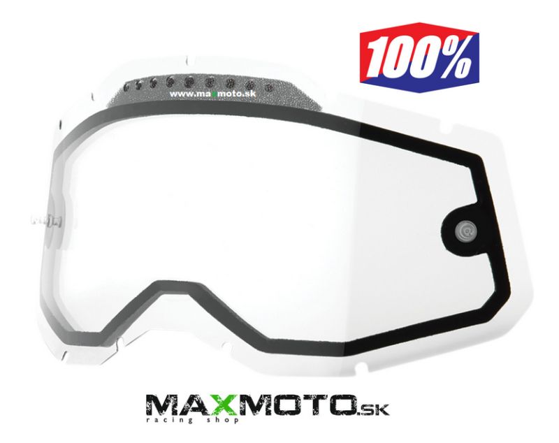 Náhradné plexi 100% RACECRAFT 2/ ACCURI 2/ Strata 2 - číre dvojsklo