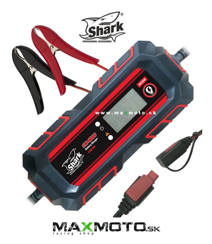 Nabíjačka motobatérií SHARK CN-4000, 6/12V, IP54, 4A DC