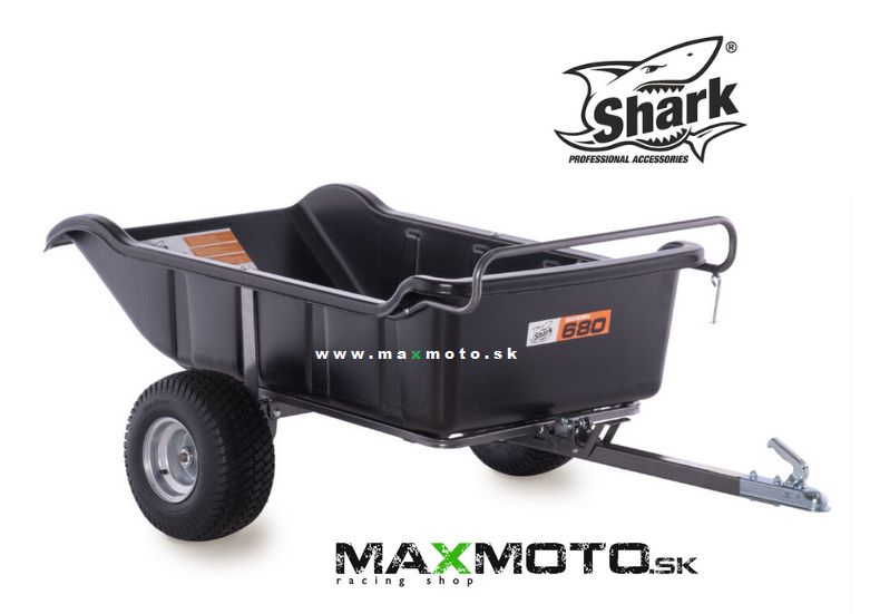 Vozík pre štvorkolky SHARK GARDEN 680, čierny