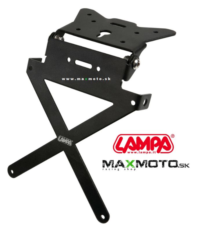 Motocyklový držiak ŠPZ LAMPA PORTATARGA X-PLATE, nastaviteľný
