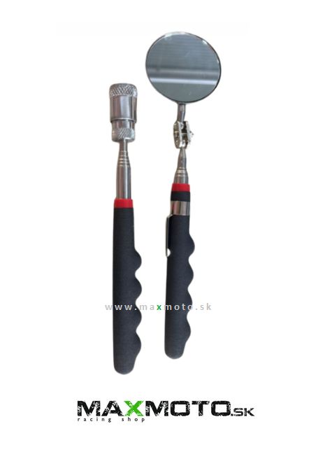 Inšpekčné zrkadielko a magnetický vyťahovák predmetov s LED svetlom