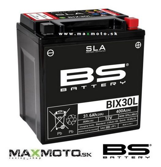 Batéria BS BIX30L 12V 30Ah, 166x126x173, gélová