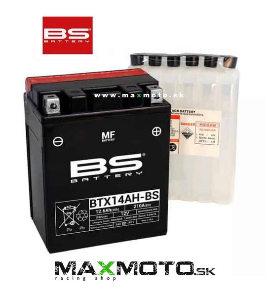 Batéria BS BTX14AH-BS 12V, 12AH, 133x90x164