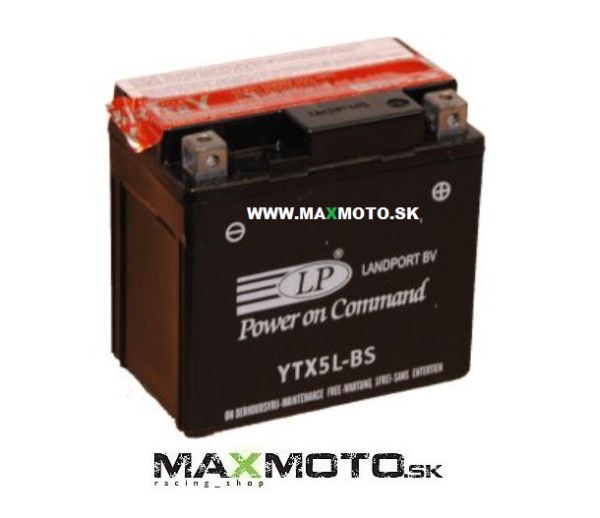 Batéria LP YTX5L-BS, 12V, 4Ah, 114x71x106