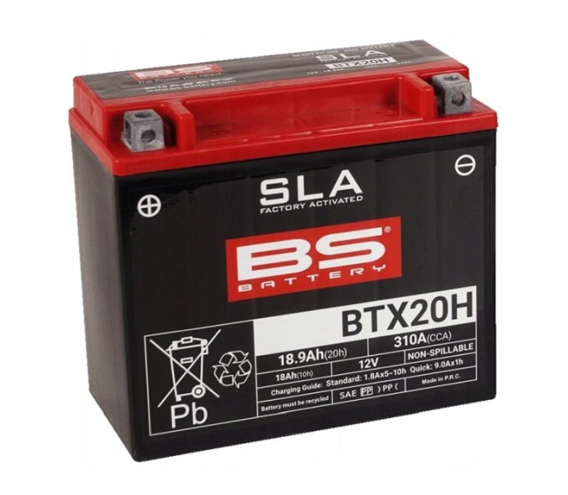 Batéria BTX20H, 12V, 18Ah, 310A, SLA, 175x87x155mm