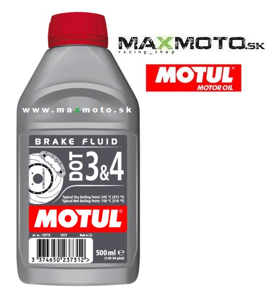 Brzdová kvapalina MOTUL DOT3 & DOT4, 500ml