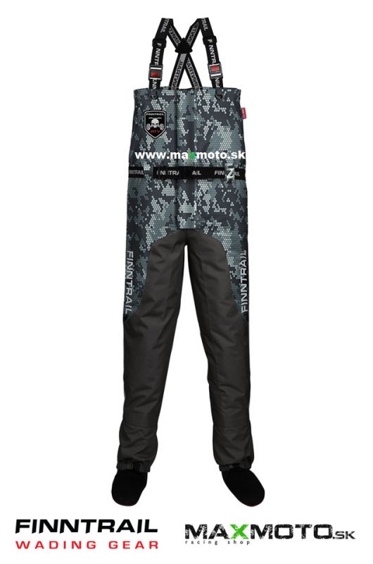 Brodiace nohavice FINNTRAIL Aquamaster-Z kamufláž/ sivé