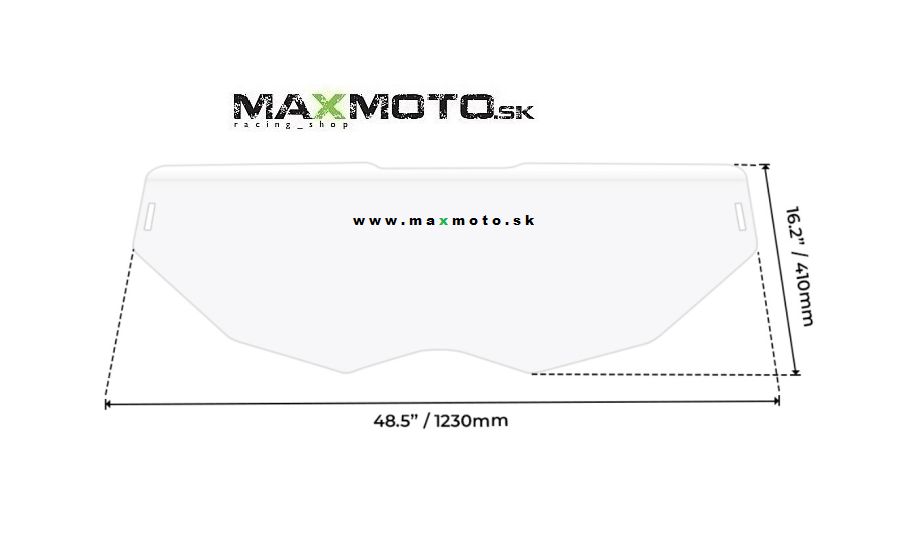 Čelné sklo CAN-AM Maverick X3, polovičné