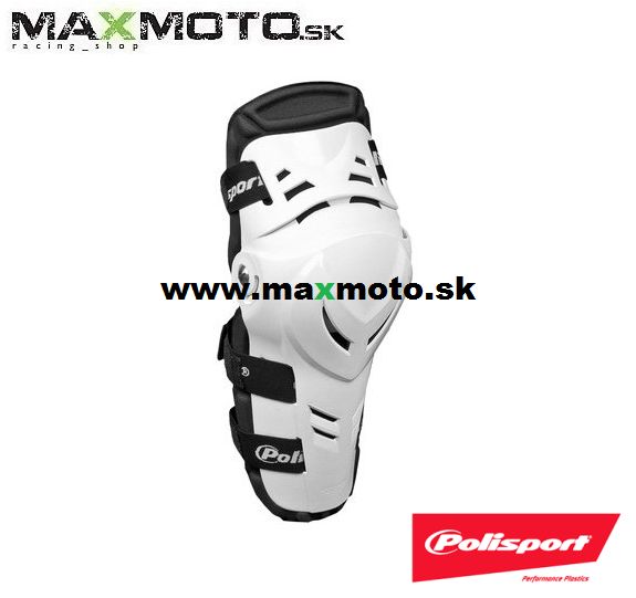 Chrániče kolien so závesom POLISPORT Devil, biele/ čierne/ fluo-žlté