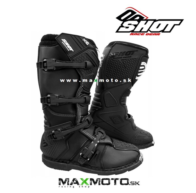 Čižmy SHOT RACING CROSS X10, čierne