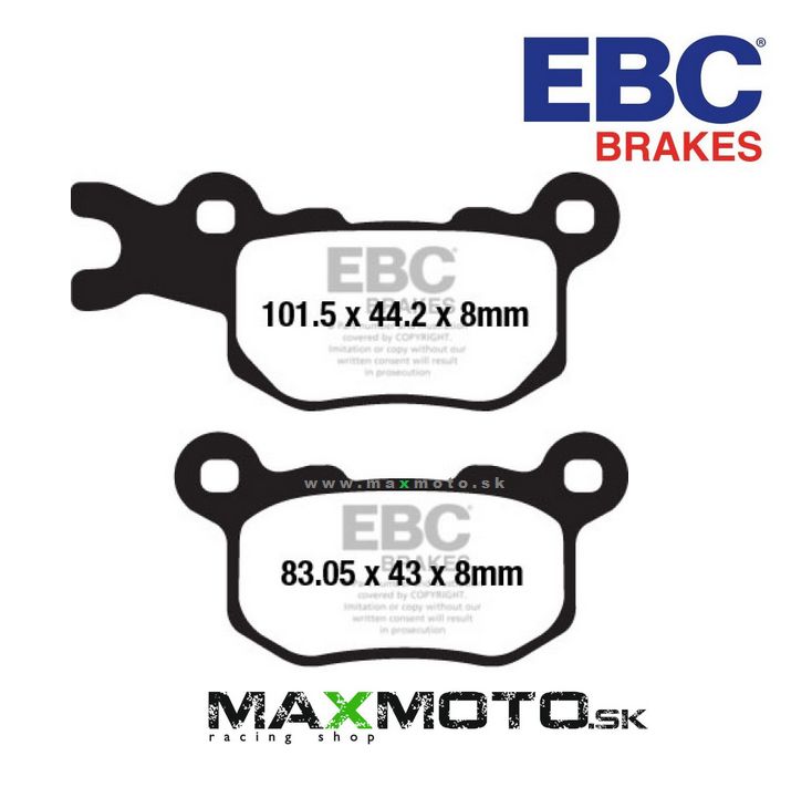 Brzdové obloženie CAN-AM Defender HD8/ HD10 16-19, zadné pravé