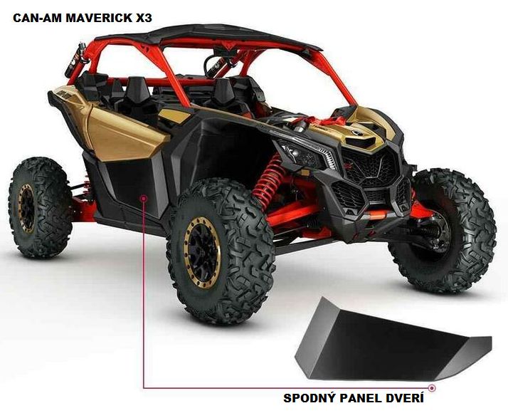 Sada spodných panelov dverí CAN-AM Maverick X3 17-21