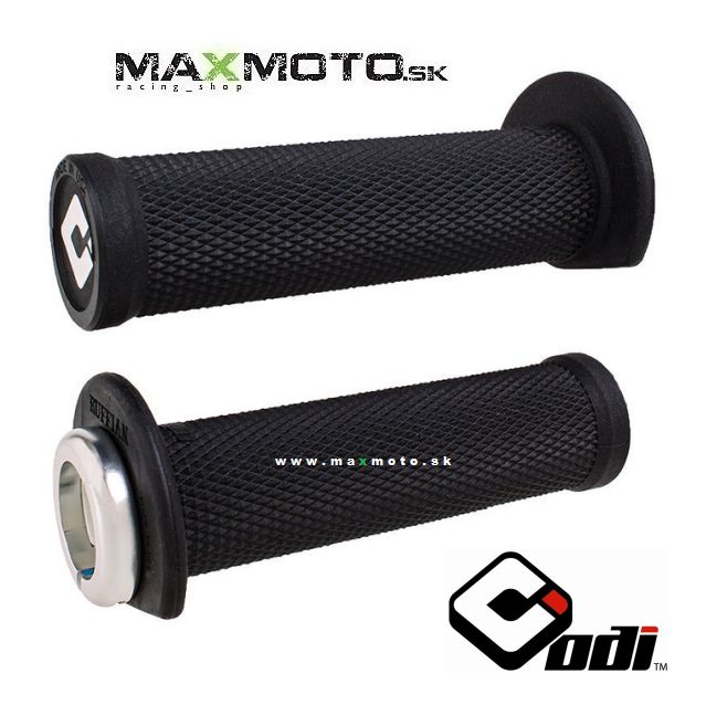 Gripy ODI RUFFIAN ATV LOCK-ON, 125mm - čierno-strieborné