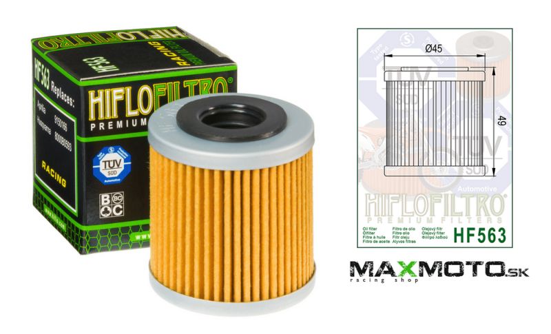 Olejový filter APRILIA, DERBI, HUSQVARNA, HF563