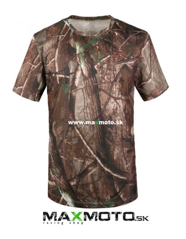 Tričko s krátkym rukávom, kamufláž zelené