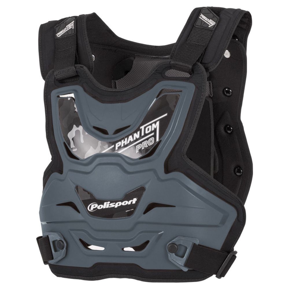 Hrudný chránič POLISPORT Phantom Pro, sivá-čierna, univerzálny