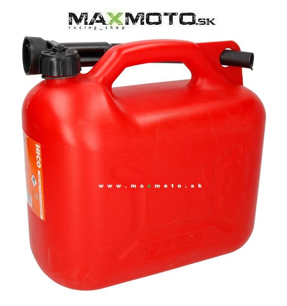 Kanister na palivo BORG - 10L, červený, plastový