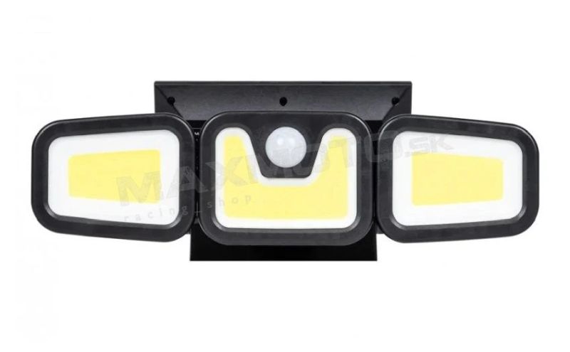 LED solárna lampa, 300lm, 6000-6500K, PIR senzor, 3 samostatné svietidlá