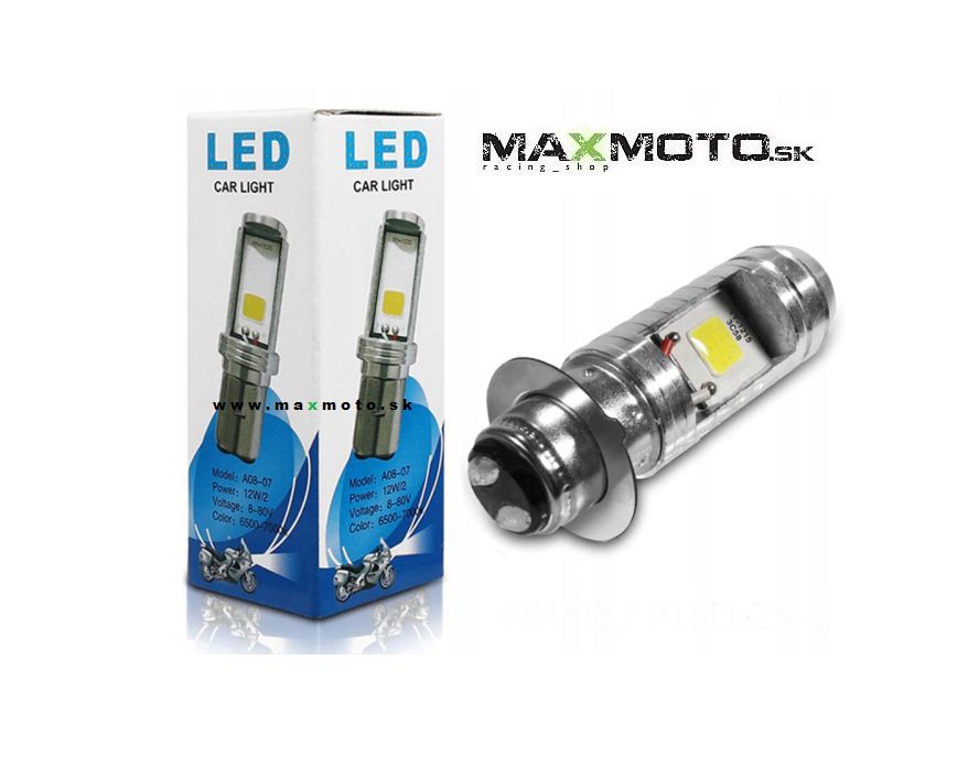 Žiarovka LED P15D-25-1 PX15D H6M 1000LM, YAMAHA, SUZUKI, HONDA TRX a iné