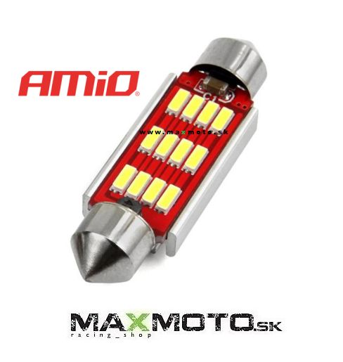 LED autožiarovka CANBUS 4014 12SMD Festoon C5W C10W C3W 41mm, biela