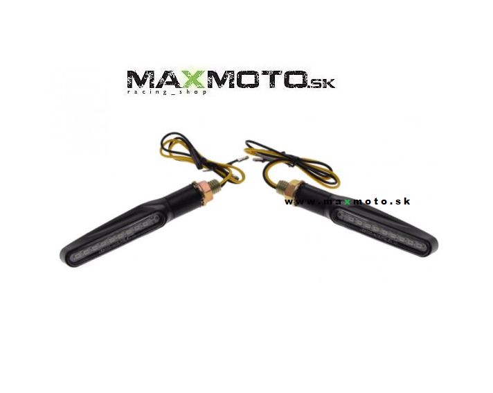 LED smerovky pre motorky, štvorkolky čierne, 2ks