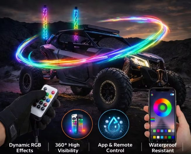 LED svetlo KINTORQUE Neutrino Spiral RGB Whips