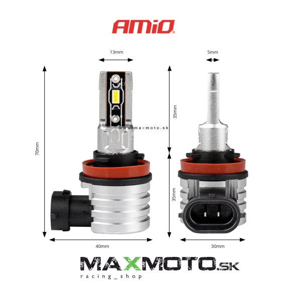 LED žiarovky hlavného svietenia AMIO, H8/H9/H11, H-mini Series