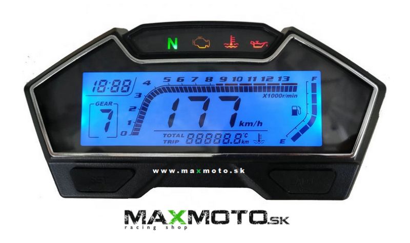 Multifunkčný displej 3v1 /tachometer, teplomer, otáčkomer/