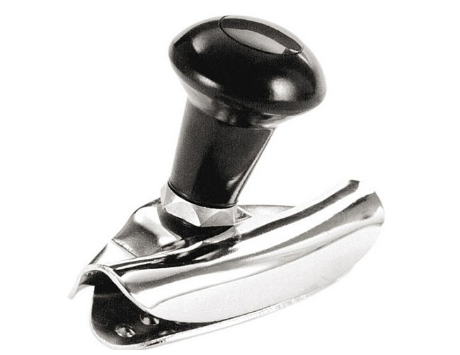 Madlo (guľa) na volant, univerzálna, rovná, strieborná