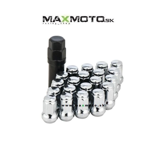 Matica disku POLARIS RZR 1000 M12x1,50 sada 20 ks + nadstavec, chrómová/ čierna