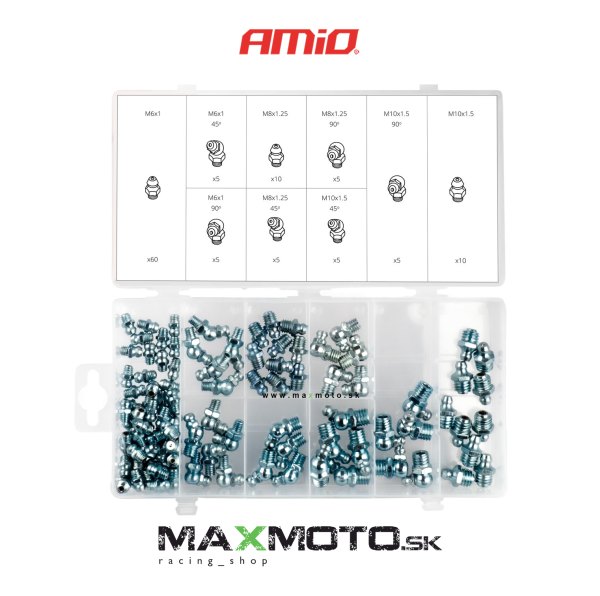 Mazacie hlavice sada AMIO, 110ks