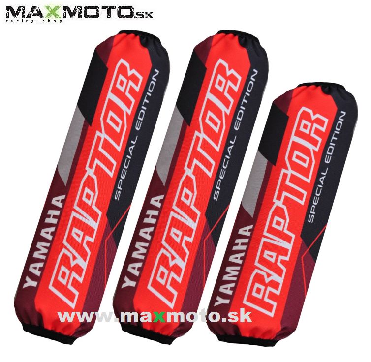 Návleky tlmičov YAMAHA Raptor 700, 3ks, červené - NOVÝ MODEL