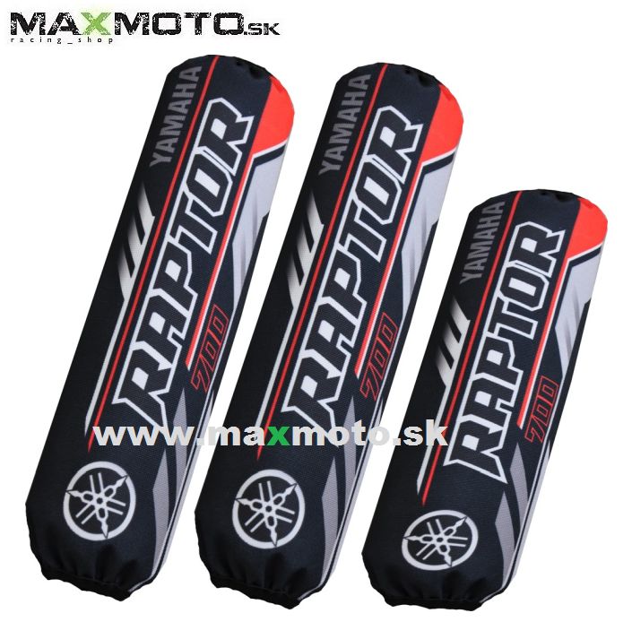 Návleky tlmičov YAMAHA Raptor 700, 3ks, čierne - NOVÝ MODEL