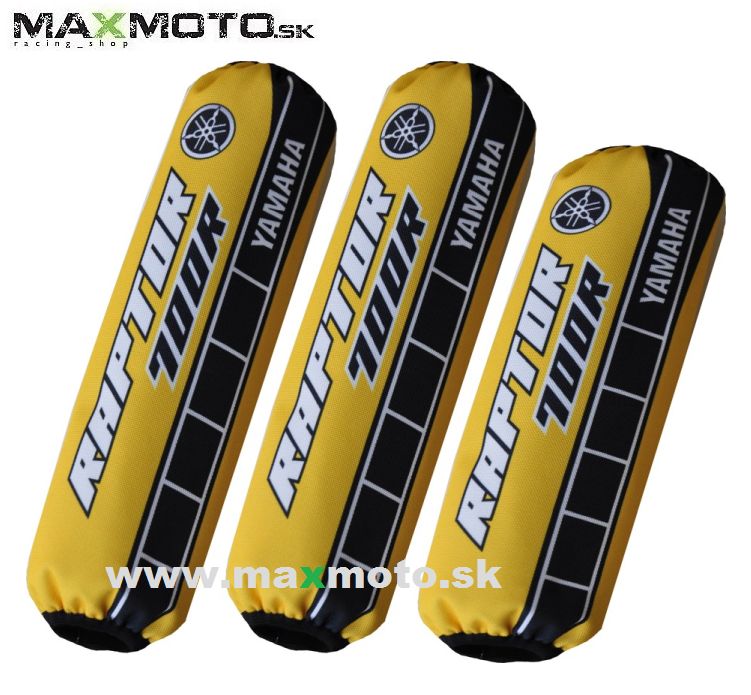 Návleky tlmičov YAMAHA Raptor 700, 3ks, žlté - NOVÝ MODEL