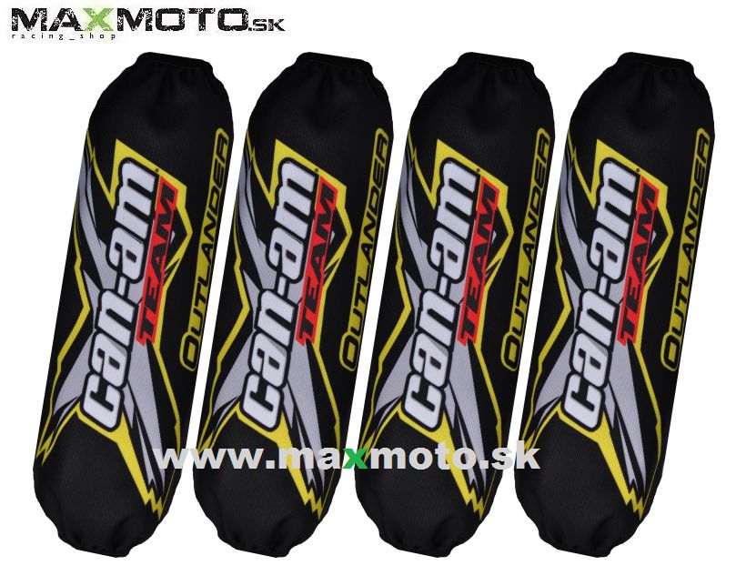 Návleky tlmičov CAN-AM Outlander 800/ 1000, 4ks, čierno-žlté - NOVÝ MODEL