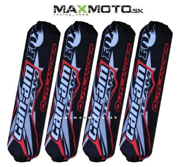 Návleky tlmičov FOX pre CAN-AM Outlander 800/ 1000, 4ks, čierno-červené - NOVÝ MODEL